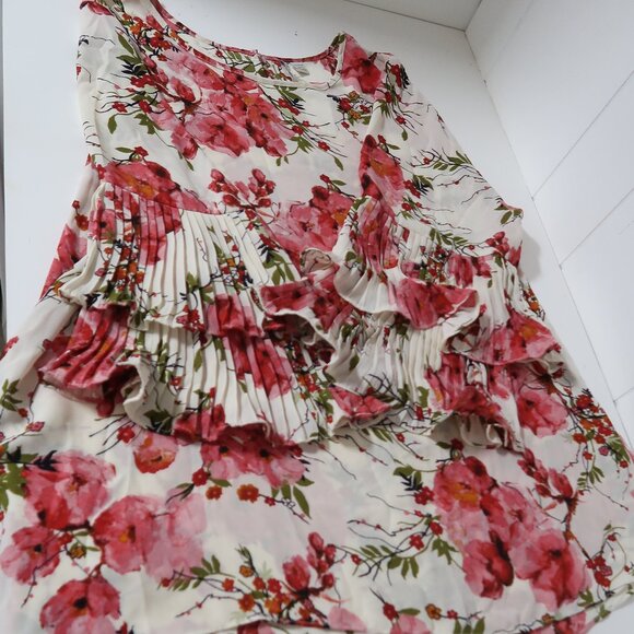 FLORAL BLOUSE COLOR WHITE SIZE 14/16W - Picture 7 of 10